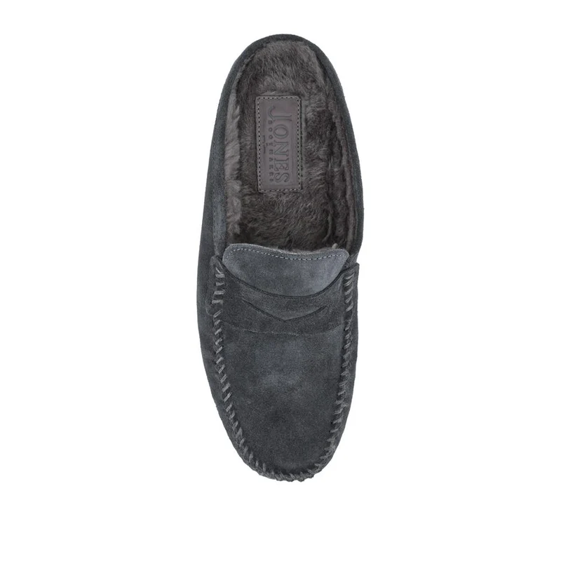 Zap Leather Mule Slippers - ZAP / 328 013 - Charcoal