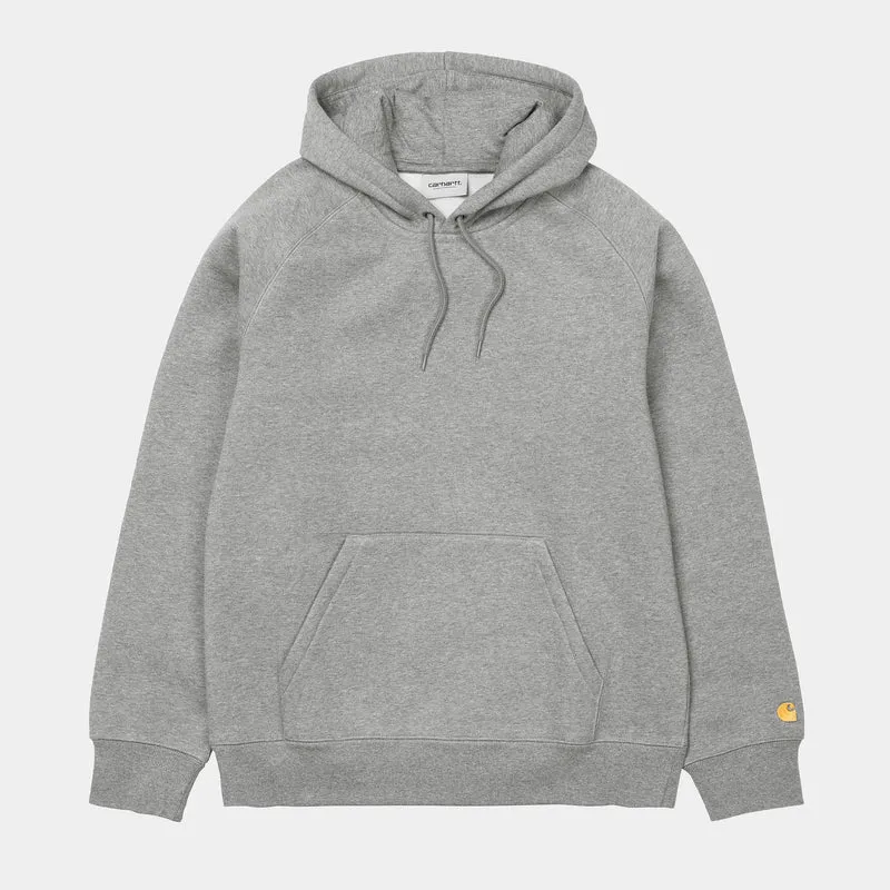 Carhartt WIP Herren Chase Hoodie - Grau meliert / Gold