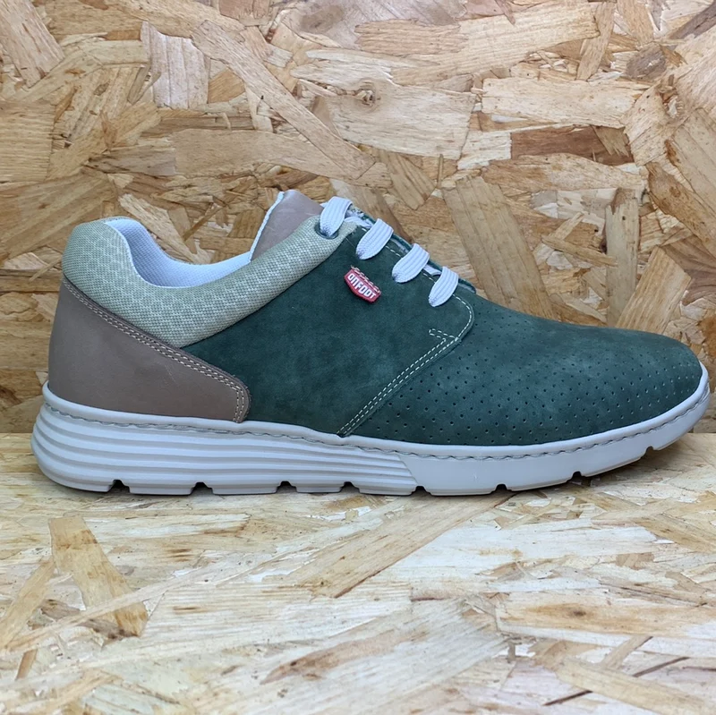 On Foot Herren-Ledersneaker – Khaki