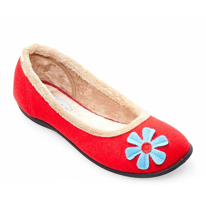 Padders Ladies Slippers - HAPPY - Happy / null - Red Combi