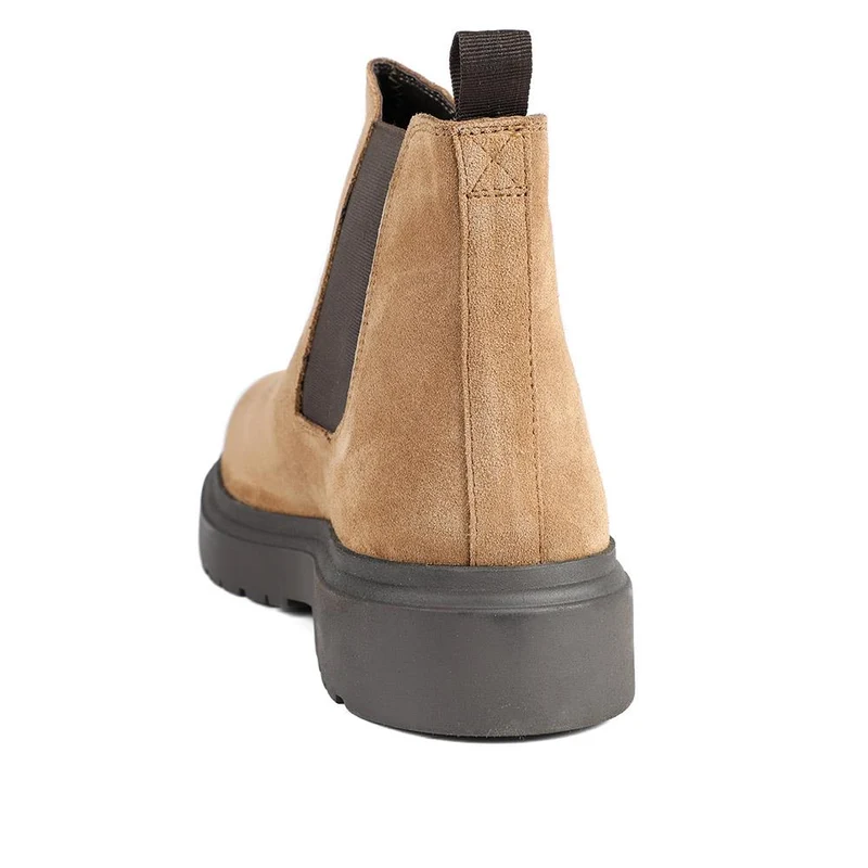 Finsbury Leather Chelsea Boots - FINSBURY / 326 398 - Tan Suede