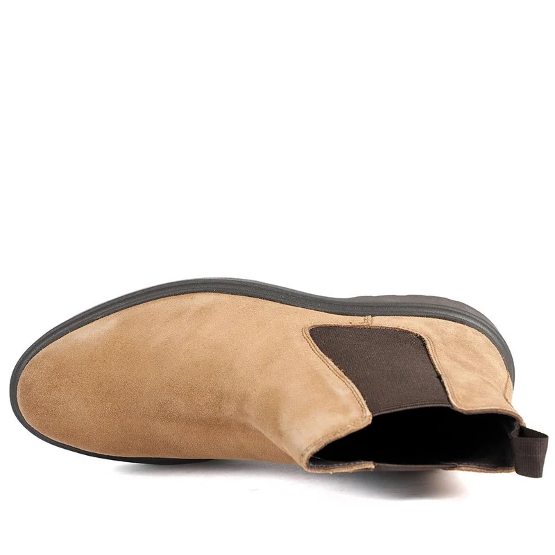 Finsbury Leather Chelsea Boots - FINSBURY / 326 398 - Tan Suede