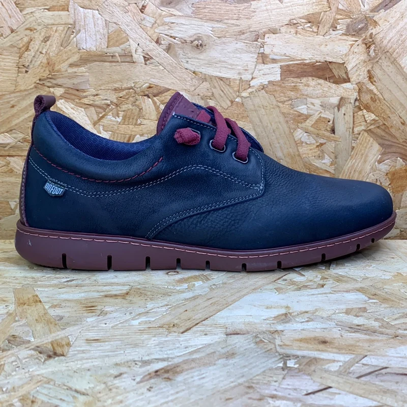 On Foot Herren-Lederschuhe – Marineblau