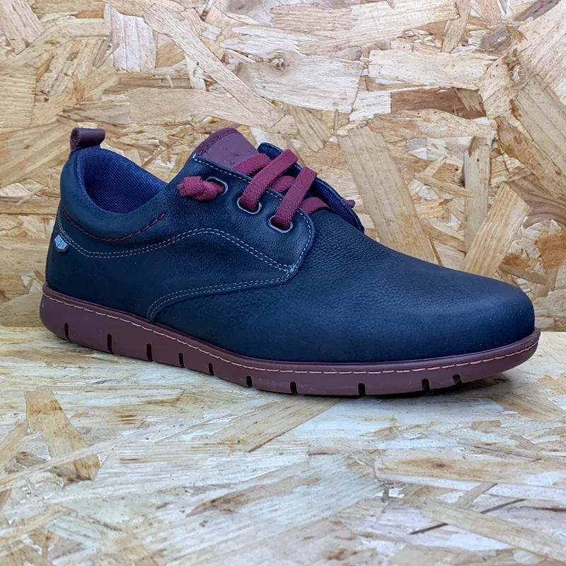 On Foot Herren-Lederschuhe – Marineblau