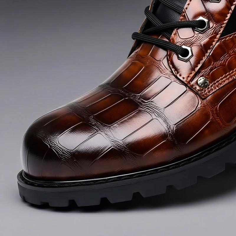 Maik | Stilvoll Geprägte Echtlederstiefel Für Herren