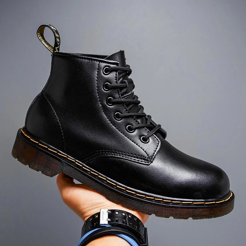 Felix | Vintage Echtlederstiefel Mit Schnürung Für Herren