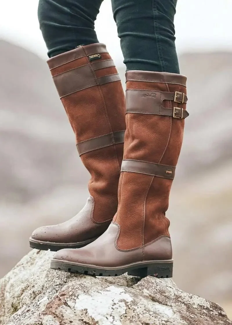 Amalia | Wasserdichte Kniehohe Lederstiefel Für Damen