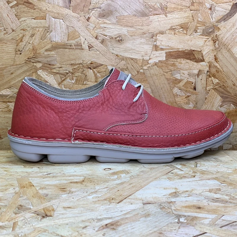 On Foot Herren-Lederschuhe - Rot