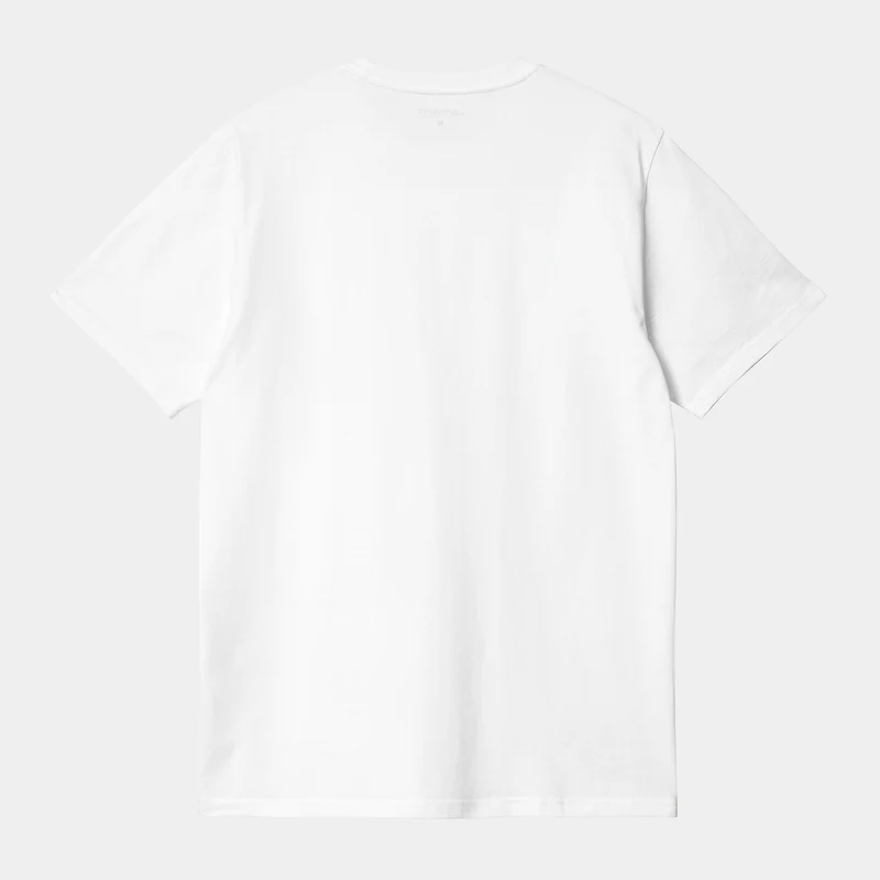 Carhartt WIP Herren-T-Shirt mit kurzen Ärmeln und Taschen – Weiß
