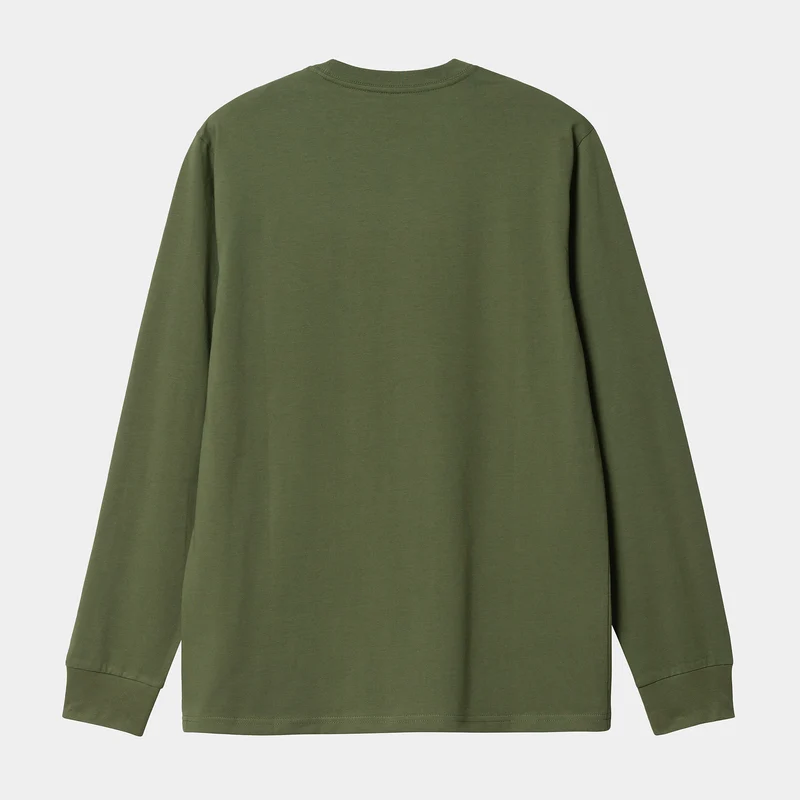Carhartt WIP Herren Langarm-T-Shirt mit Tasche – Kiwi