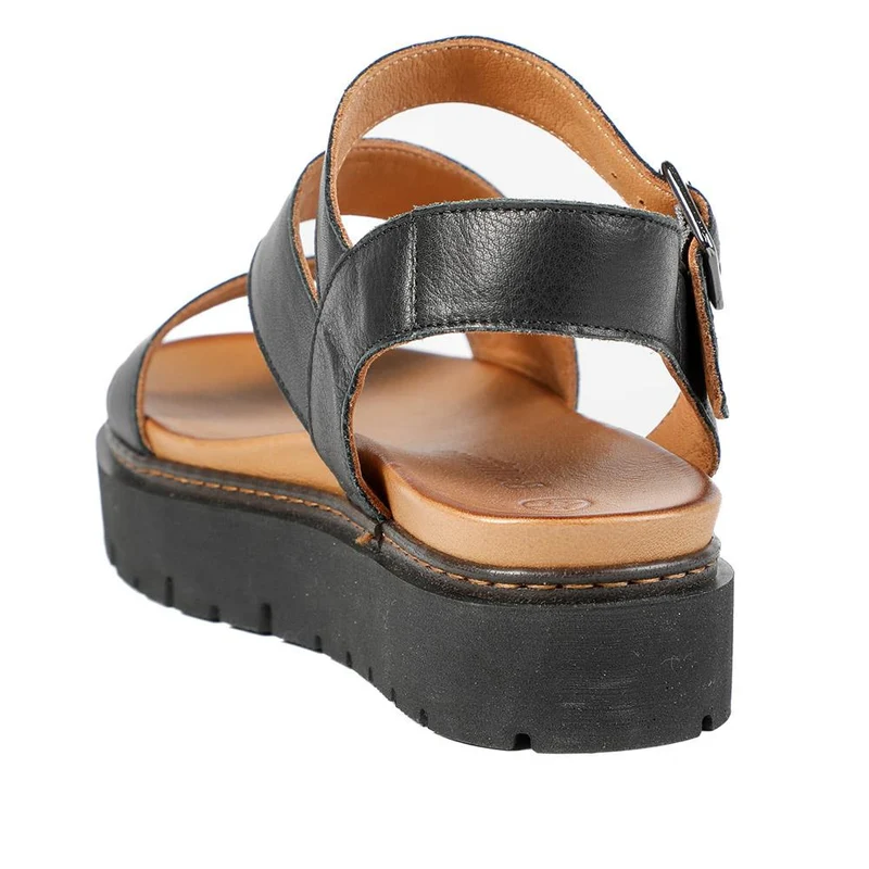 Bellissimo Leather Platform Sandals - BELMETIN43018 / 329 288 - Black