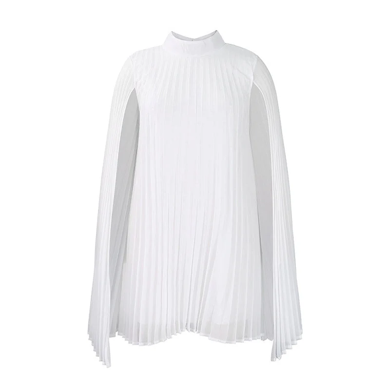 Cyriss | Elegantes Minikleid mit fließenden Cape-Ärmeln