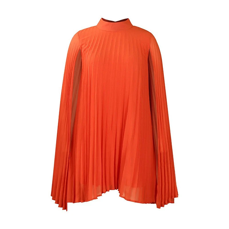 Cyriss | Elegantes Minikleid mit fließenden Cape-Ärmeln