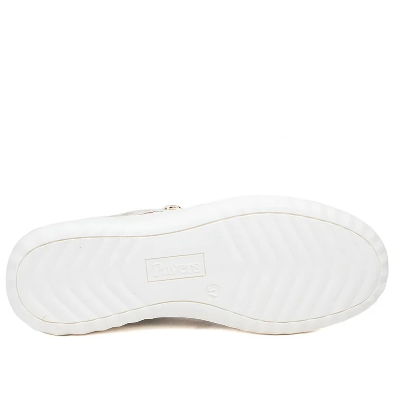 Zip & Lace Trainers With Metallic Accent - WOIL42013 / 327 897 - Gold Multi
