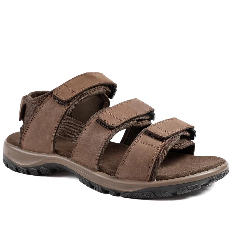 EasyFit Julius Extra Wide Leather Sandals - JULIUS / 329 048
