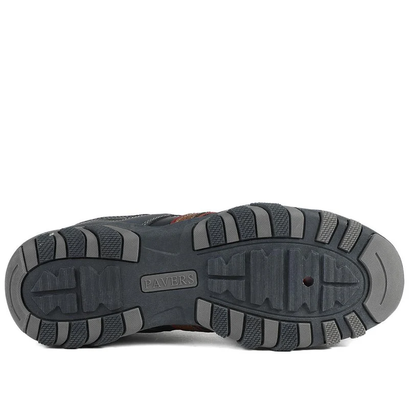 Wide Fit Cushioned Rugged Lace Up Shoes - VSHI43007 / 329 039 - Navy