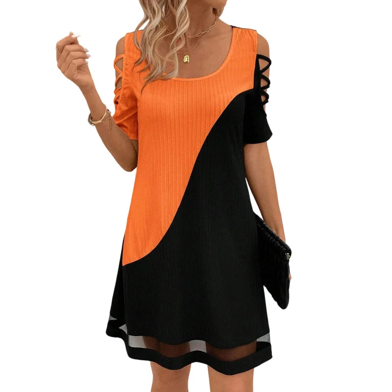 Oarielle | A-Linien-Midikleid mit Schulter-Cut-outs