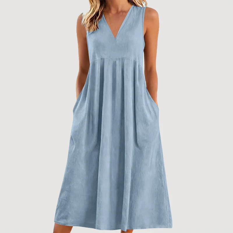 Roxyl | Ärmelloses Midikleid mit weitem Rock
