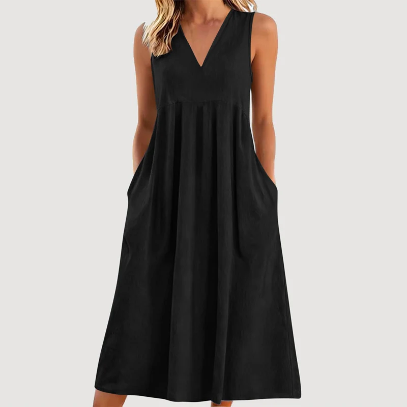 Roxyl | Ärmelloses Midikleid mit weitem Rock