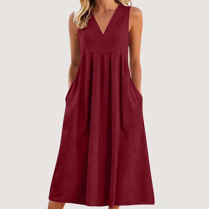 Roxyl | Ärmelloses Midikleid mit weitem Rock