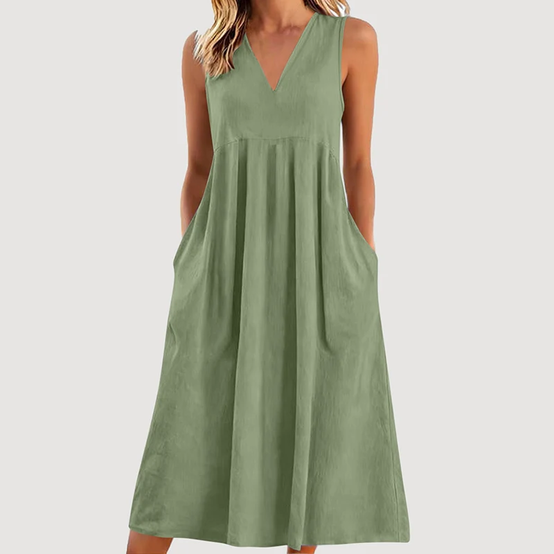 Roxyl | Ärmelloses Midikleid mit weitem Rock