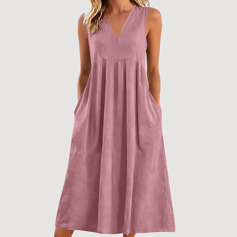Roxyl | Ärmelloses Midikleid mit weitem Rock