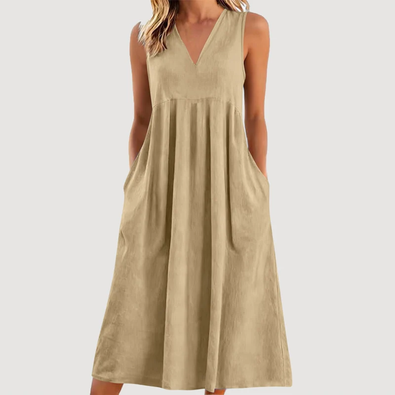 Roxyl | Ärmelloses Midikleid mit weitem Rock
