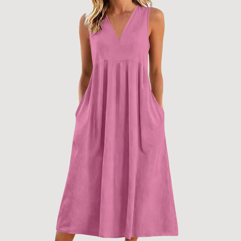 Roxyl | Ärmelloses Midikleid mit weitem Rock