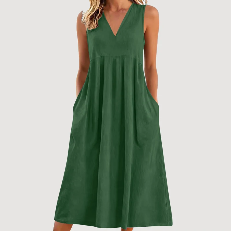 Roxyl | Ärmelloses Midikleid mit weitem Rock