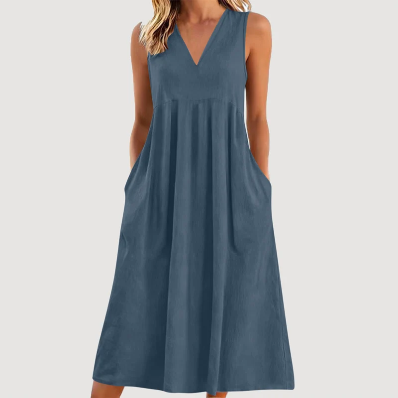Roxyl | Ärmelloses Midikleid mit weitem Rock