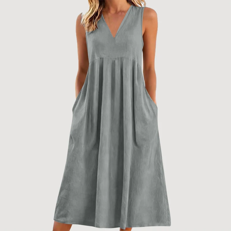 Roxyl | Ärmelloses Midikleid mit weitem Rock