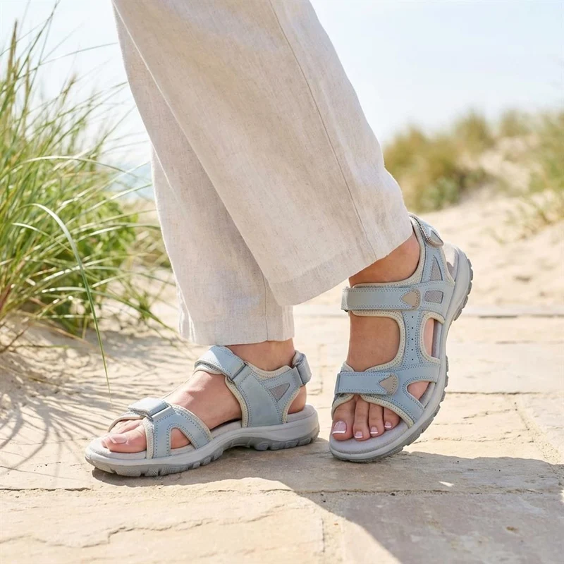 Easyfit Cella Extra Wide Fit Touch Fasten Sandals - CELLA / 329 122 - Light Blue