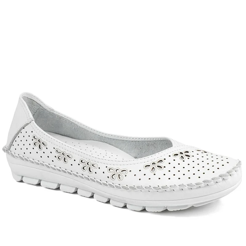 Breathable All Leather Grippy Pumps - SIMIN43001 / 329 020