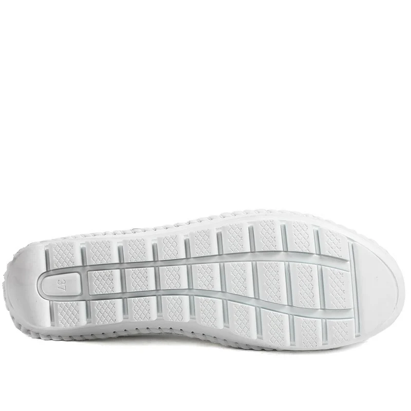 Breathable All Leather Grippy Pumps - SIMIN43001 / 329 020 - White