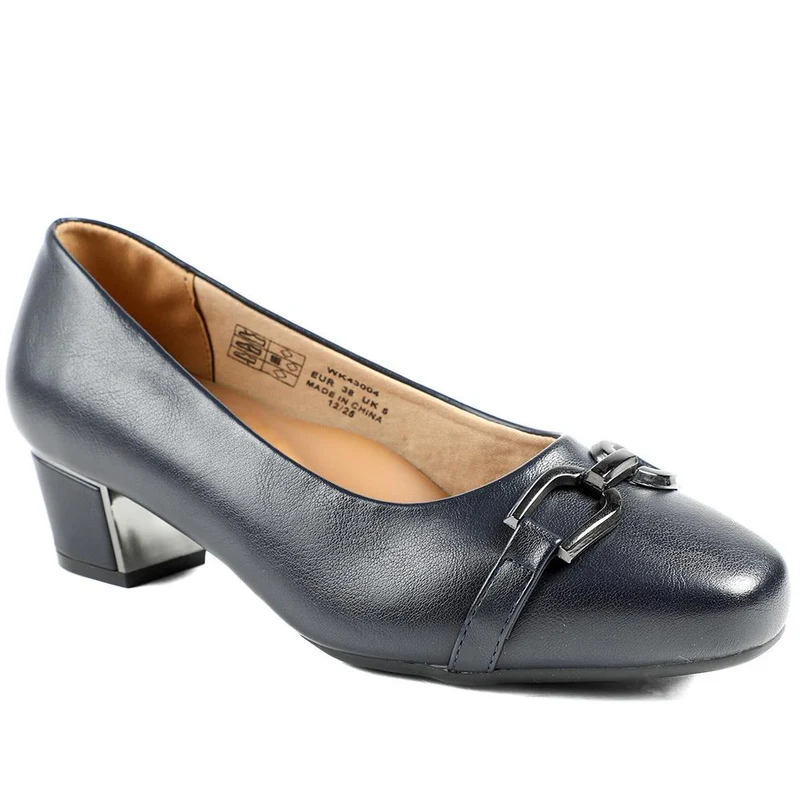 Wide Fit Block Heel Court Shoes - WK43004 / 328 968