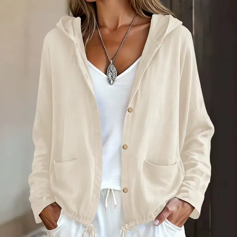 Fuida | Leichte Kapuzenjacke mit verstellbarem Saum