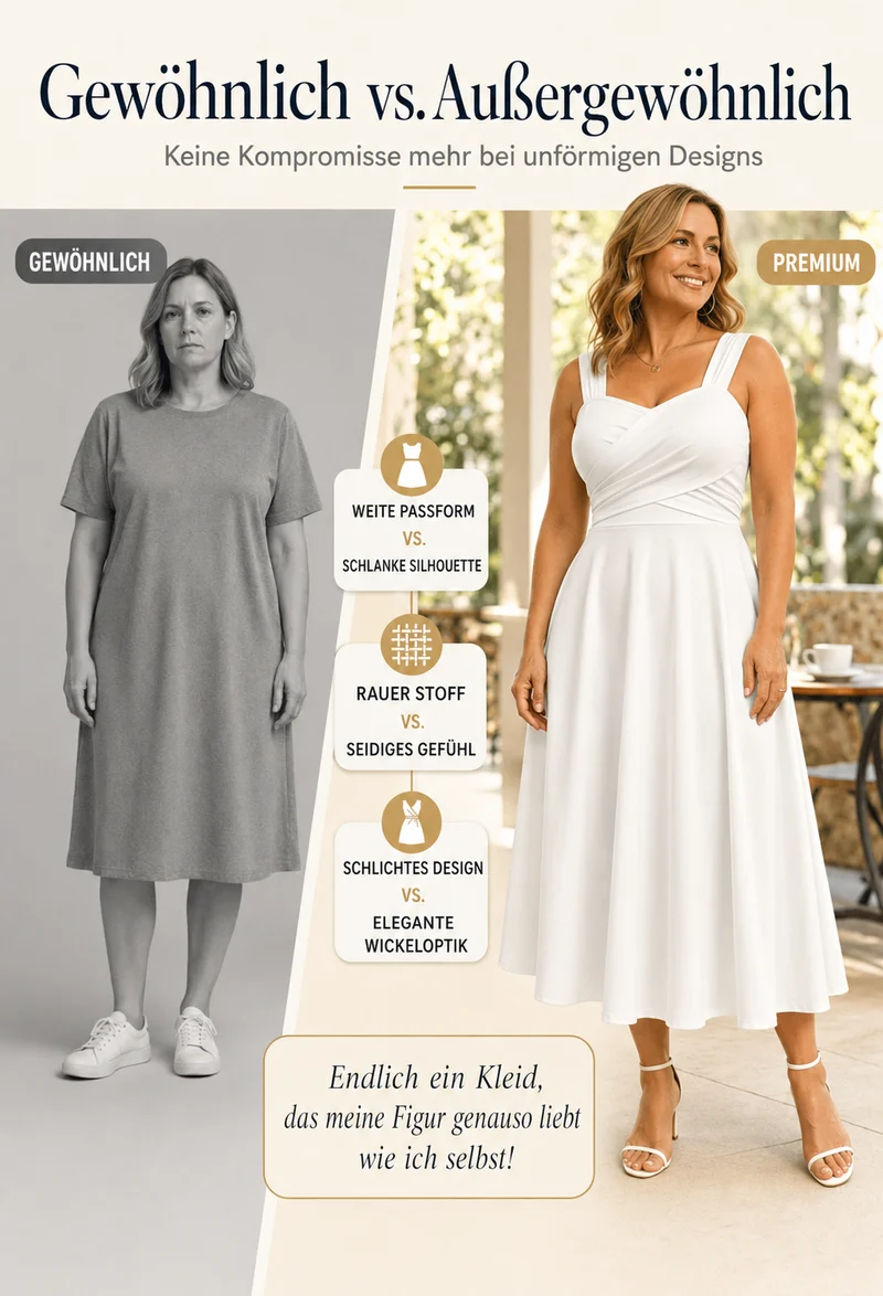 Amaina | A-Linien-Midikleid mit überkreuzter Taille