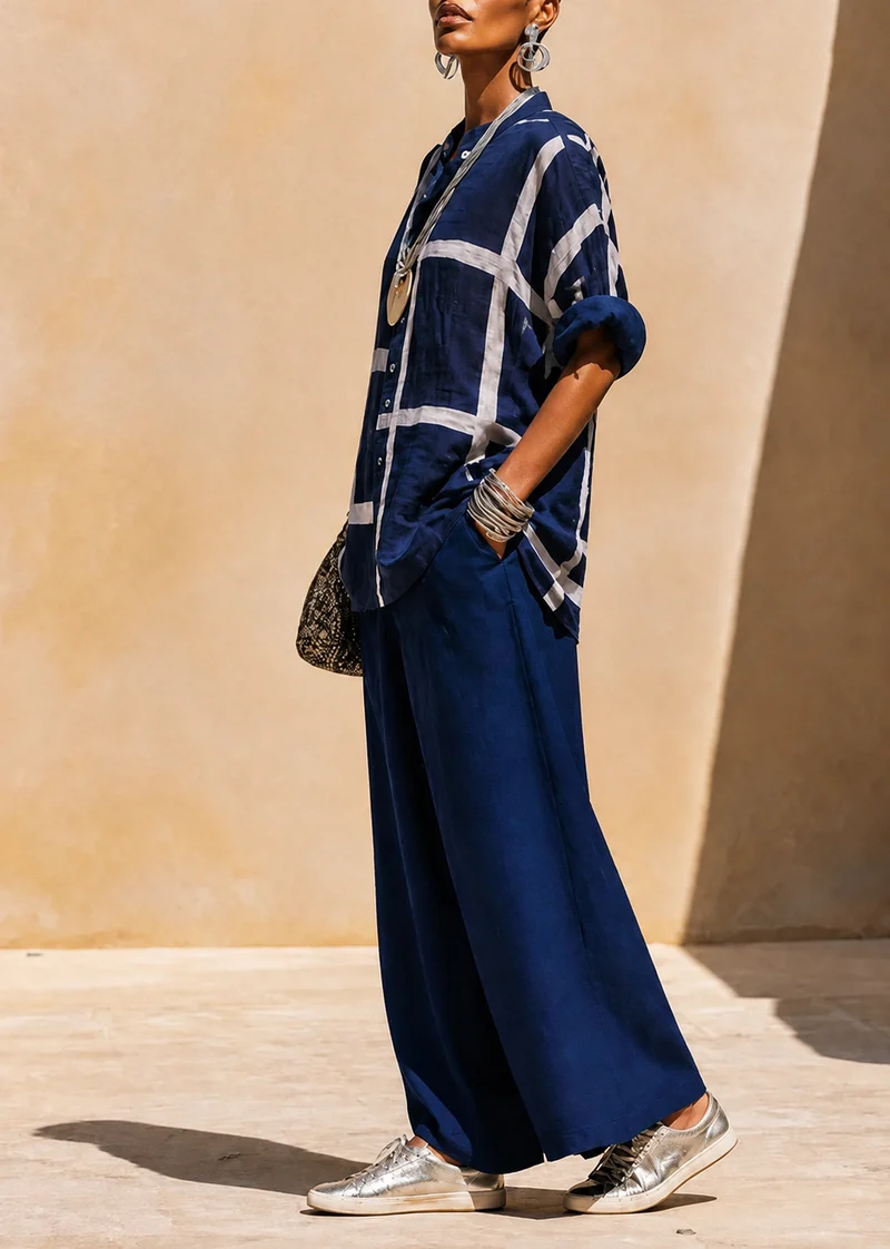 Qerissa | Luftiger Zweiteiler mit weitem Hosenkomfort