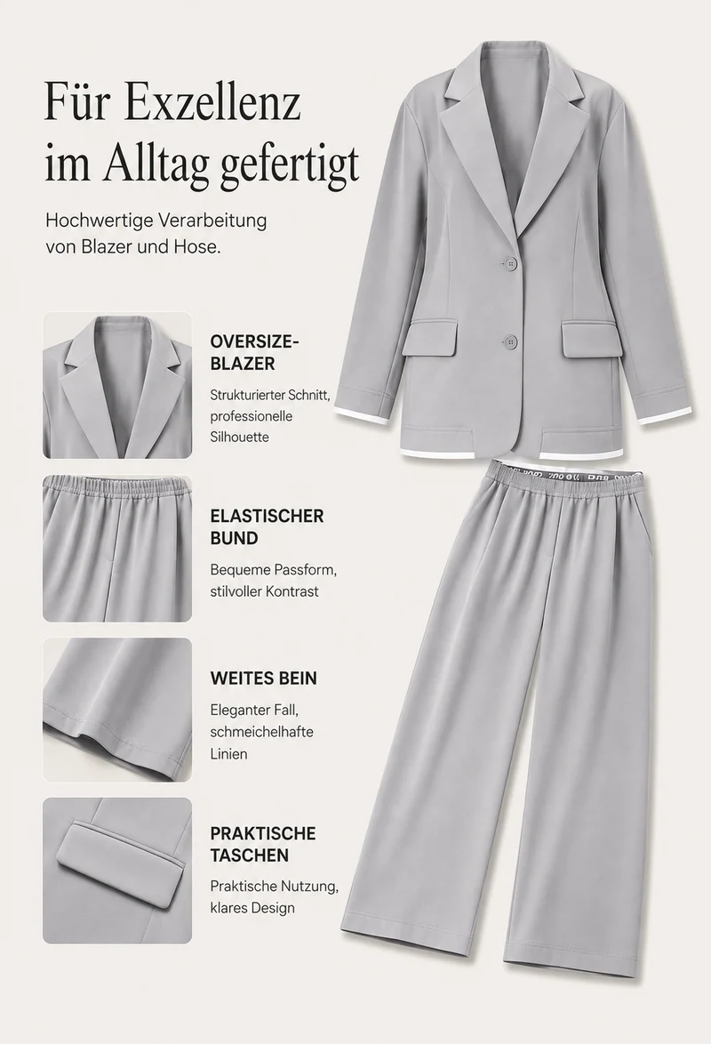 Aadee | Hosenanzug mit Übergröße-Blazer und weiter Hose