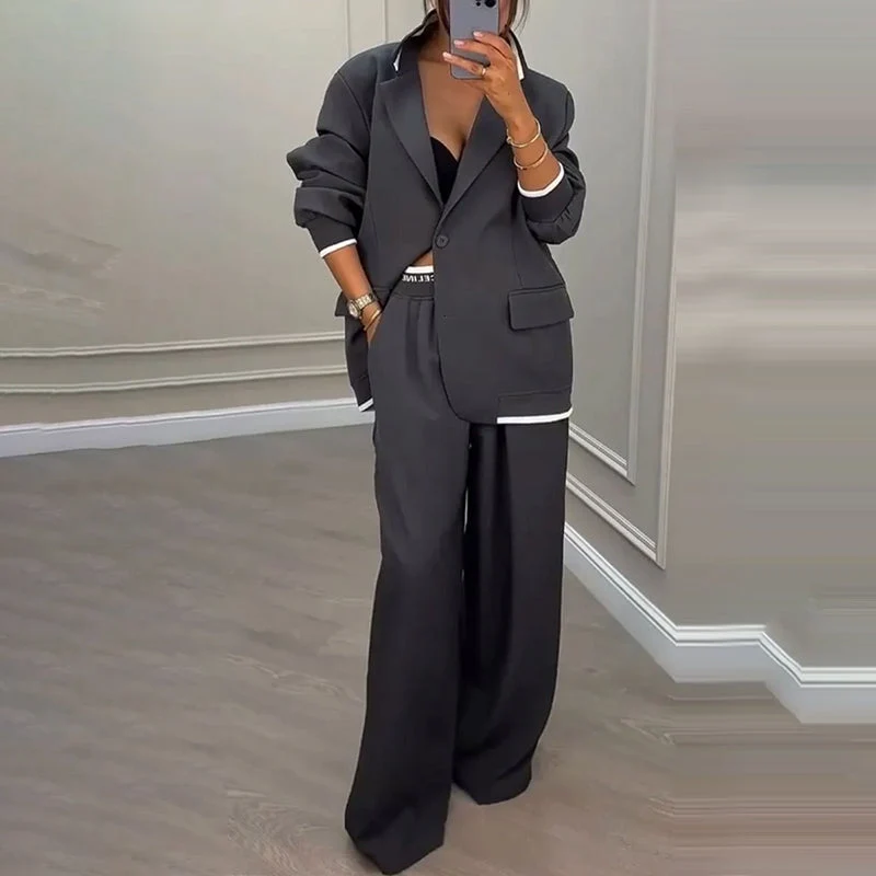 Aadee | Hosenanzug mit Übergröße-Blazer und weiter Hose