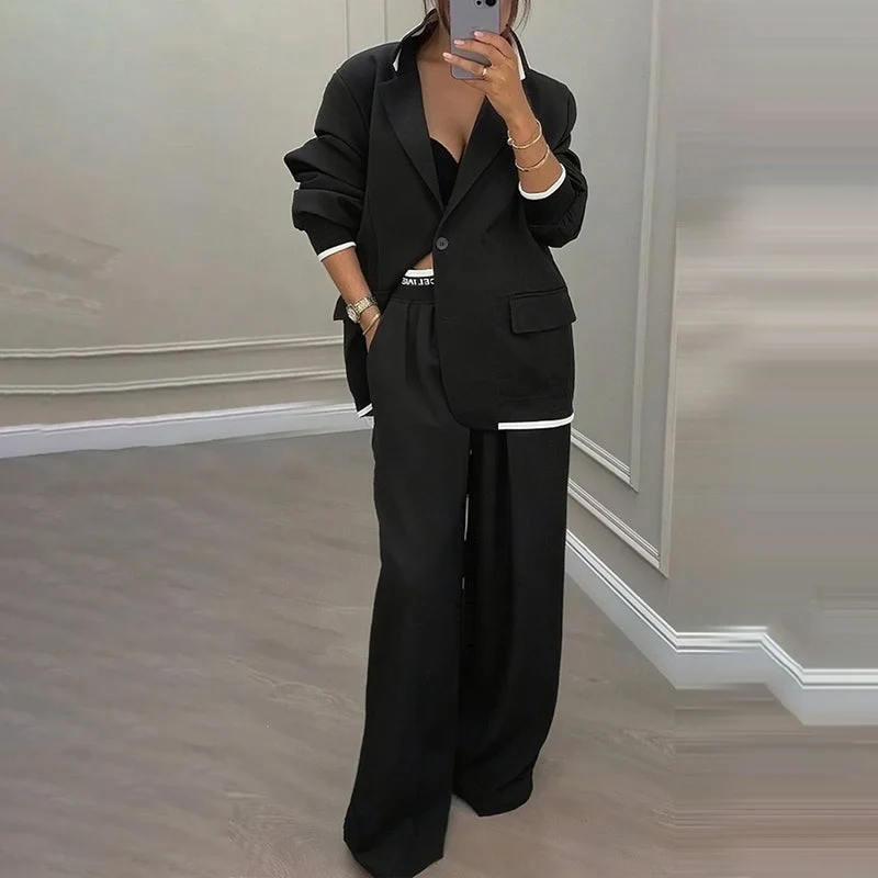 Aadee | Hosenanzug mit Übergröße-Blazer und weiter Hose