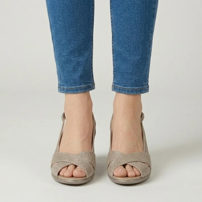 Nadiesa | Feminine Absatzsandalen mit überkreuzten Riemen