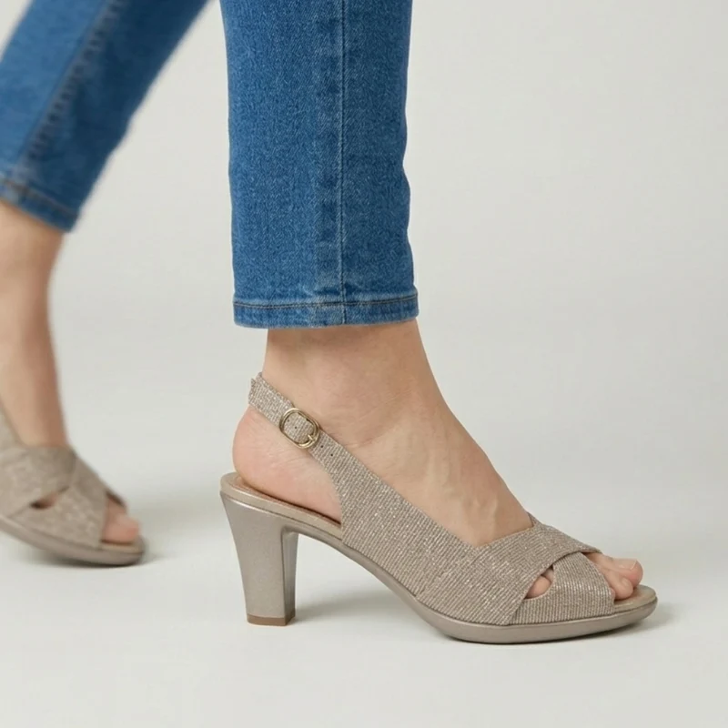 Nadiesa | Feminine Absatzsandalen mit überkreuzten Riemen