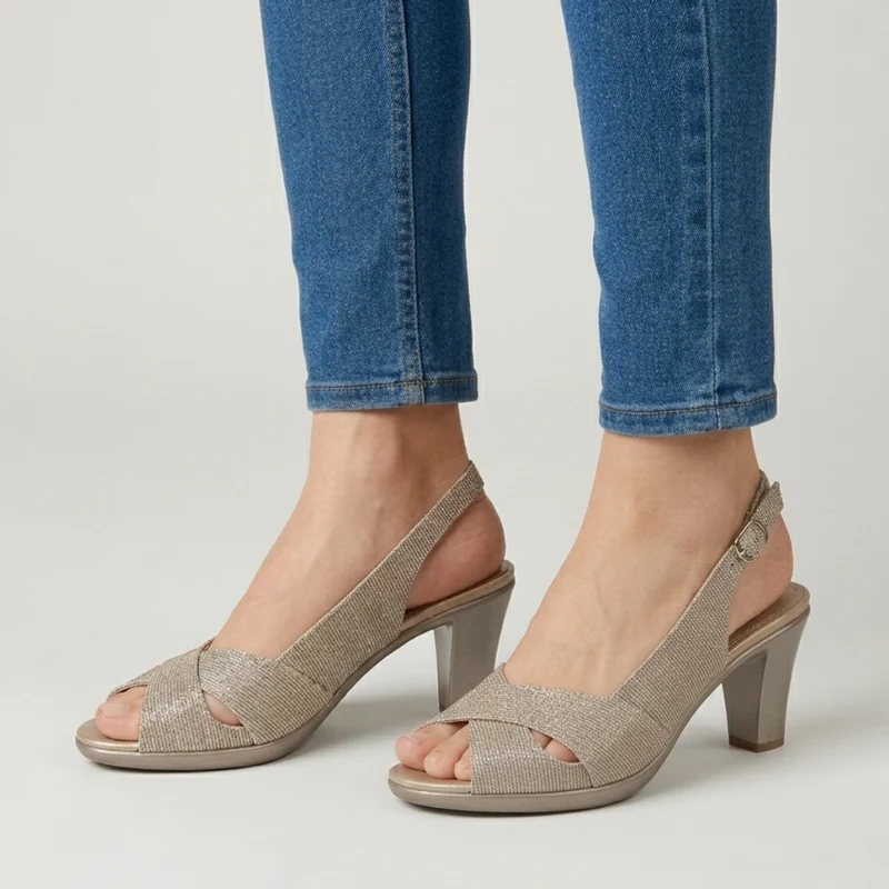 Nadiesa | Feminine Absatzsandalen mit überkreuzten Riemen