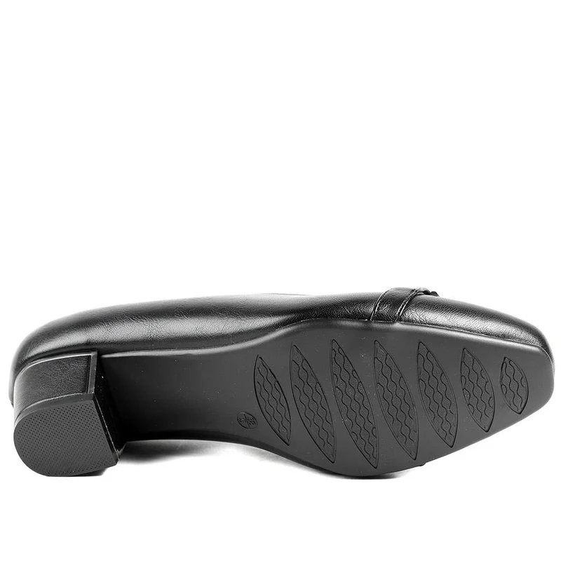 Wide Fit Block Heel Court Shoes - WK43004 / 328 968 - Black