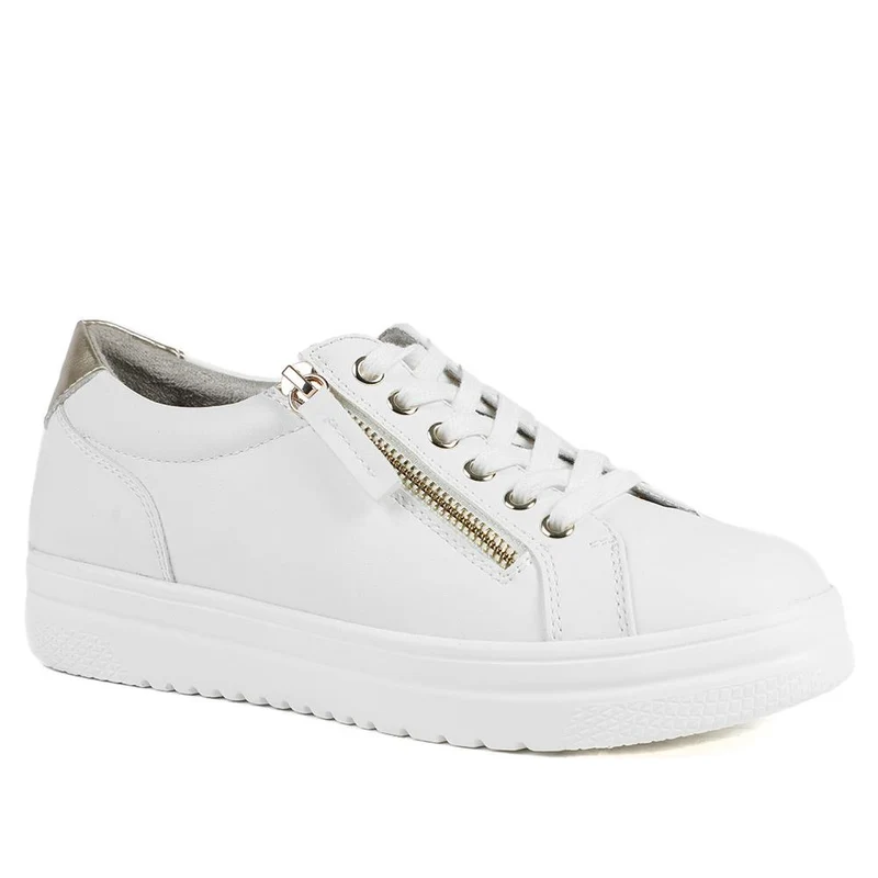 Wide Fit Zip & Lace Platform Trainers - WBINS43003 / 328 884