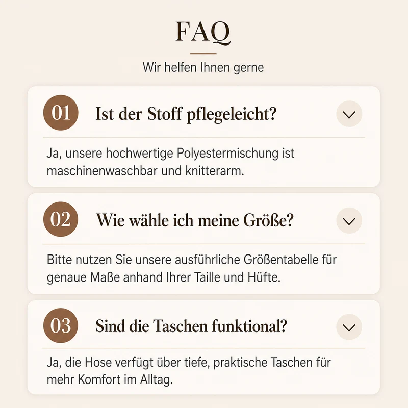 Gesine | Hoch geschnittene Marlenehose mit Kontrastpaspeln
