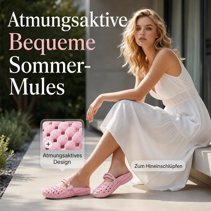 Völzia | Atmungsaktive geschlossene Sommer-Pantoletten