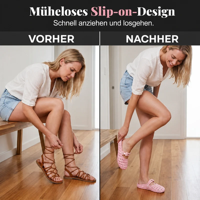 Völzia | Atmungsaktive geschlossene Sommer-Pantoletten