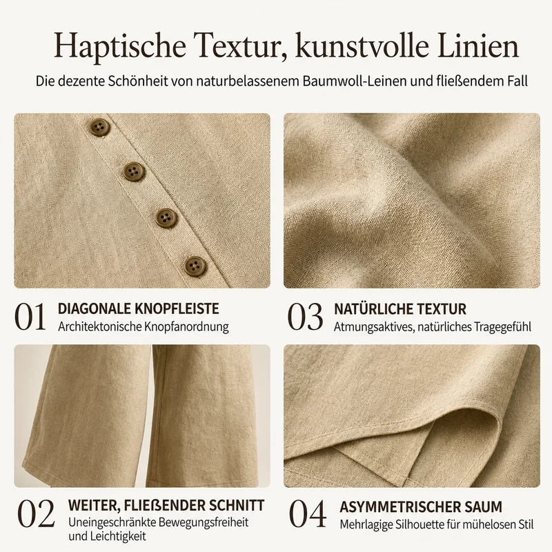 Osterlah | Asymmetrisches Zweiteiler-Set mit weiter Hose